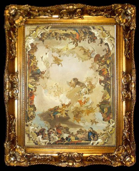 framed  Giovanni Battista Tiepolo Allegory of the Planets and Continents, ta009-2